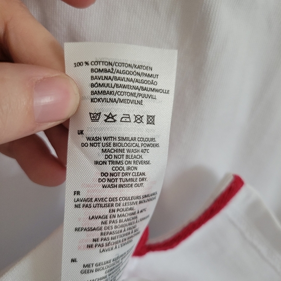 England Rugby Men's White Navy Rose Polo Size Small - Picture 8 of 8